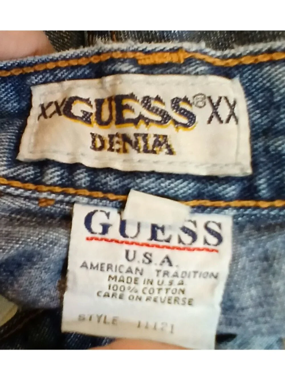 Guess Womens Denim Cargo Pants Size 29 Style 34815 100% Cotton Made USA #H-28 - Picture 3 of 14